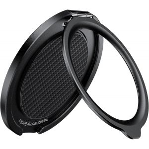 SJZG-Anneau T&eacute;l&eacute;phone Magn&eacute;tique Pour Magsafe - Support Et Grip 2-En-1, Rotation 360&deg;, Support 180&deg;, Kevlar Anneau Avec Sangle, Poign&eacute;e Ergonomique Pour Iphone 16/15/14/13/12 - Noir - Neuf