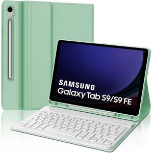 Chenquansarl-Étui Avec Clavier Pour Samsung Galaxy Tab S10fe 10.9"2025/S9 Fe 10.9"2023/S9 11"2023 Clavier Bluetooth Italien Amovible Pour Samsung Tab S10fe/S9 Fe 10.9"/S9 11 Pouces/S9 11 - Neuf
