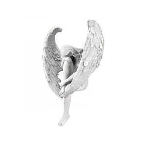 Statue d'ange en r&eacute;sine pour d&eacute;coration de jardin, terrasse, maison - Neuf