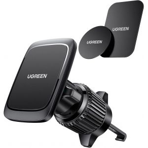 JGD-Support T&eacute;l&eacute;phone Voiture Magn&eacute;tique Socle Smartphone Automobile Aimant Ventilation Accroche Tel Auto Plaque M&eacute;tallique Compatible avec iPhone 16 Plus Pro Max 15 14 13 Galaxy S24 Ultra S23 - Neuf