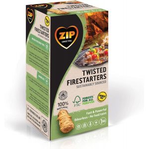 Ulteronixshop-ZIP Allume-feu torsad&eacute;s | Allumage rapide, 80 allume-feux en laine de bois naturelle, parfaits pour le barbecue, po&ecirc;le &agrave; bois, cuisini&egrave;re, foyer, four &agrave; pizza ou chemin&eacute;e, d'origine dur - Neuf