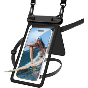 Checarzhn--No1-Pochette Étanche Smartphone, Double Poche Grande Capacité Pochette De Etanche Téléphone Ipx8, Corde Amovible Et Réglable Sac Étanche Pour Iphone 16/15/14 Pro Samsung S24/S23 Jusqu'à 7. - Neuf