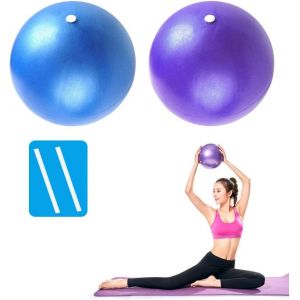 Lot De 2 Balles De Pilates Souples,Core Balance Petit Ballon D'exercice Anti-Éclatement De 23 Cm Avec Paille Gonflable,Pour Pilates,Yoga,Entraînement De Base Et Physiothérapie À La Maison - Neuf
