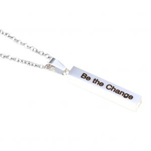 Fashion Bar Pendentif Lettrage Cha&icirc;ne En Acier Inoxydable Collier De Bricolage - Neuf