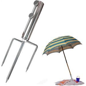 Pieds De Parasol Plage,Piquet De Gazon Pour Parasol,Support De Parasol Amovible,Support De Parasol Pour Balcon,Pieds De Parasols Beton,Réglable Pied Parasol (A) - Neuf