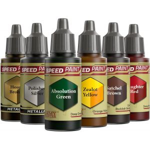 Sansh-, Speedpaint 2.0 Sci-Fi Bundle, 6 X 18 Peinture Acrylique Avec Or, Argent, Vert, Jaune, Marron Et Rouge - Pour Peinture De Figurine Warhammer Et Donjon Et Dragon - Neuf