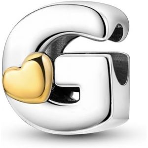 Kalanka-Femmes 925 Pendentif En Argent Pour Bracelets Charms Compatible Avec Les Bracelets Europ&eacute;ens Pour Les Femmes Filles Fit Bracelets Pandora Hypoallerg&eacute;nique 26 Perles De Lettres De Coeur - Neuf