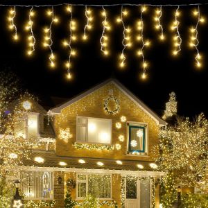 Jgd-Guirlande Lumineuse De 15m Avec 600 Led Rideau Lumineux Avec Minuteur, 8 Modes Pour Int&eacute;rieur Et Ext&eacute;rieur Pour F&ecirc;tes Mariages Balcon Jardin D&eacute;coration De No&euml;l. - Neuf