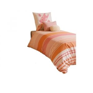 Housse De Couette - Jolie Girafe - 140 X 200 Cm - 1 Taie - 100% Coton Oeko-Tex&reg; - Neuf