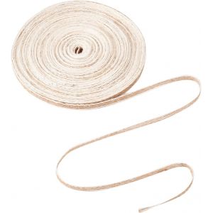 Kal-Ruban De Ficelle De Jute Tressée Naturelle De 20 M, 6 Mm, Rubans En Toile De Jute À Rayures Navajo Blanc Pour Vêtements, Accessoires, Emballage Cadeau, Travaux Manuels D'automne - Neuf