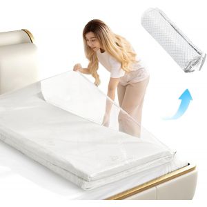 Sacs de rangement sous vide pour matelas &eacute;tanches,refermables, s pour d&eacute;m&eacute;nagement,transport,rangement,compresser le matelas de 80%,240 * 120cm - Neuf