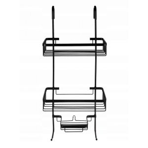 &Eacute;tag&egrave;re de douche Ruhhy 16723 suspendue en acier inoxydable noir - Neuf