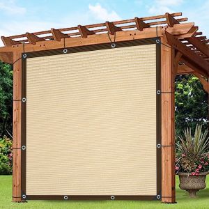 Ulteronixshop-Voile D'ombrage Rectangulaire Avec ?illets - Respirant - Protection Solaire - Filet D'ombrage Ext&eacute;rieur Pour Serre - Terrasse - Jardin - Plantes - Cl&ocirc;ture - Chenil - Camping - Beige - Neuf