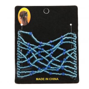Peigne A Cheveux Magique Extensible Avec Perles, Double Barrette, Accessoires Pour Cheveux Pour Femmes Et Filles (Bleu) - Neuf