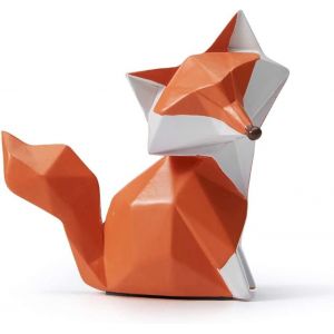 Statue de renard artistique en résine, décoration, 10 cm - Neuf