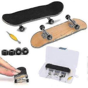 Planches à roulettes à doigts avec mini alliage professionnel,plate-forme complète en érable en bois et boîte,soulage le stress,cadeaux de Noël pour enfants - Neuf
