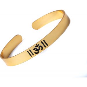 Kal-Rudraksha Shiv Om Trishul Damroo Kada Pour Homme | Bracelet Manchette Lord Shiva Bahubali Pour Homme | Kada Religieux En Laiton | Bracelet De Taille Libre Pour Rakshabandhan - Neuf