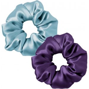 Chouchou En Soie 100% Elastiques Cheveux Femme Fille Bobbles Scrunchies Vsco Girl Elastique Cheveux Pure Soie Gros Chouchou Cheveux Soie Noir - Neuf