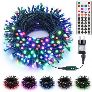 KALANKA-Guirlande Lumineuse Multicolore Ext&eacute;rieur, 20M 200 LED Sapin de Noel Changement de Couleur Guirlande Lumineuse avec T&eacute;l&eacute;commande, RGB Lumi&egrave;res de No&euml;l pour Int&eacute;rieur F&ecirc;te Mariage D&eacute;coration - Neuf