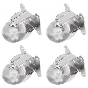 Hjlian Lot De 4 Roulettes Universelles Pivotantes A 360 Degres Pour Armoire, Chaise De Bureau, Poulie, Chariot, Roulette Fixe 35 - Neuf