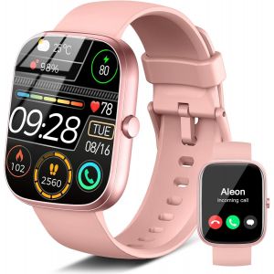 CHENG-Montre Connectée Femme Homme avec Appel Bluetooth, 1.91'' Smartwatch avec 110+ Sportifs Podometre/Cardiofrequencemetre/Sommeil Smart Watch, IP68 Montre Sport avec Fonction Féminine pour Android - Neuf
