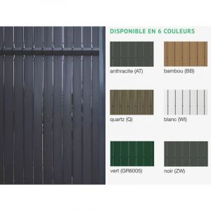 Kit Occultation &ndash; Lamelles Pvc Pour Panneau Rigide - Maille 55 Mm &ndash; L250 Cm X H173 Cm - Vert - Neuf