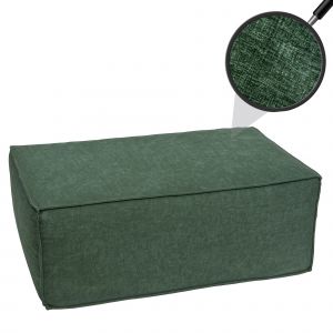 Ottomane/accessoires pour canap&eacute; HWC-O54, pouf repose-pieds m&eacute;ridienne chaise longue, tissu/textile 300 g/m&sup2; 38 x 97 x 70 cmvert - Neuf