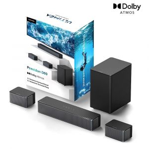 Ultimea Poseidon D60 Kit de haut-parleurs de caisson de basses pour barre de son , Dolby Atmos 5.1, niveau surround réglable, plusieurs modes - Neuf