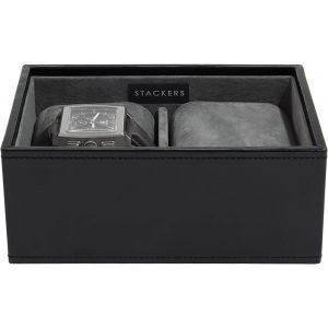 Eryi-- Mini Montre Noire Pour Homme Avec Doublure En Velours Gris - Neuf