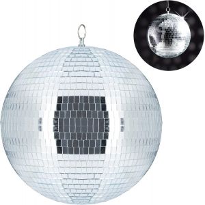 Boule &Agrave; Facette, &Agrave; Suspendre, Pour Plafond, Grande , D&eacute;co-F&ecirc;tes, F&ecirc;tes &Agrave; Th&egrave;me, Disco Ball Diam&egrave;tre 30 Cm, Couleur Argent&eacute; - Neuf