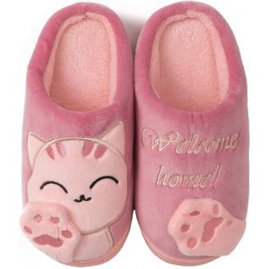 IHKHU-Mignon Dessin Animé Chaussons Maison Mixte Enfant Hommes Femmes Hiver Peluche Douce Pantoufle d'intérieur Confort Chaud Coton Chaussures pour la Maison - Neuf