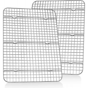 Chenquansarl-Lotde2grillesderefroidissementenacierinoxydablegrandesgrillesdecuissonrectangulairespourcuissonrefroidissementfrituregrillade42x29x2cmsainesetinoxydables - Neuf