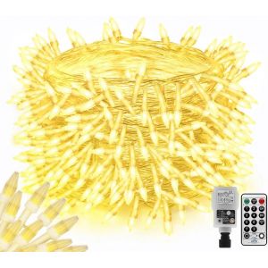Jgd-Guirlande Lumineuse D'ext&eacute;rieur De 20 M &Agrave; 200 Led Avec Prise - &Eacute;tanche - Pour Int&eacute;rieur, Mariage, Ext&eacute;rieur (Blanc Chaud) - Neuf