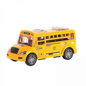 3x Kids Bus Toy with Openable Doors - Pull Back Inertia Vehicles for Children - Neuf