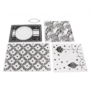Lot De 4 Dossiers De Gaufrage D&eacute;coratifs En Plastique Pour Scrapbooking,Fabrication De Cartes - Neuf