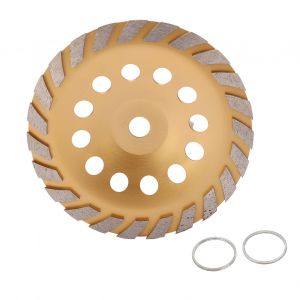 XYONG Disque de meulage diamante Turbo Row, resistant a la rouille, meule a coupe douce avec rondelle ID 22 mm, or 230 mm - Neuf
