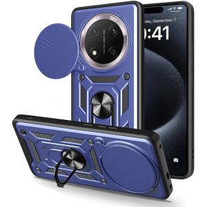 Kal-Coque Pour Honor Magic7 Lite/Magic 7 Lite/Honor X9c Avec Anneau 360°, Coque De Protection Avec Cache Objectif, Étui De Protection Antichoc Avec Support Magnétique. Bleu - Neuf