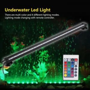 Borlai® Fish Tank Bubble Light Underwater Led Light Avec Télécommande Kit D'éclairage D'aquarium 46cm Eu Plug - Neuf