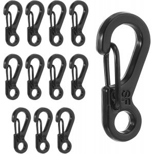 Checarzhn--No1-Lot De 12 Mini Mousquetons En Métal - Petits Mousquetons Légers - Pour Le Camping - Neuf