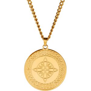 Kal-Collier De Noeud De Sorcière En Acier Inoxydable Symbole De Wiccan Collier De Sorcellerie Magique Avec Pendentif De Noeud Celtique Pour Femme Homme - Neuf
