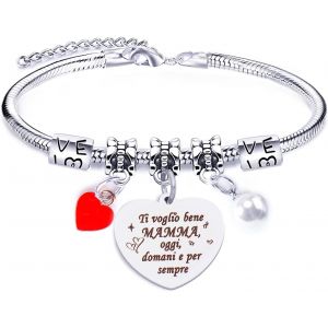 Kal-Cadeau Maman Noël Bracelet Maman Cadeau Cadeau Pour Maman Cadeaux Maman,Idées Cadeaux Maman Cadeaux Pour Maman Noël Cadeau Maman Anniversaire Bracelet Maman Fille Bracelet Maman Maman Bracelet - Neuf