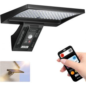 Lampe Solaire Exterieur, 104 Eclairage Exterieur Solaire Avec T&eacute;l&eacute;commande, Batterie Grande Capacit&eacute; De 5200 Mahh, 3 Couleurs 4 Modes Projecteur Solaire Exterieur Pour Jardin, Cour - Neuf