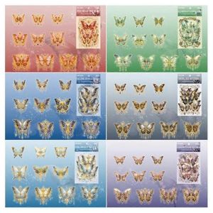 120 Pcs Papillon Pet Autocollants,Autocollant Pour Fournitures De Scrapbooking - Neuf