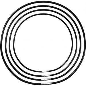 Trahoo-4 Pièces Cordon Collier Cuir Pour Pendentif, Noir Collier Homme Femme Avec Fermoir Acier Inoxydable, Ciré Chaine Homme En Cuir Synthétique, Cordon Tour De Cou Bijoux¿40/45/50/55cm¿ - Neuf