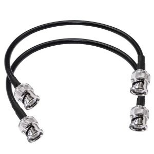 C&acirc;ble de raccordement m&acirc;le &agrave; m&acirc;le RG58 C&acirc;ble coaxial radio CB 50 ohms &agrave; faible perte 12 pouces (30 cm) C&acirc;ble d'extension d'antenne Wifi pour antenne radio HAM Paquet de 2 - Neuf