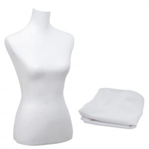 Toile de rechange pour mannequin de couture HWC-Q24, housse en tissu pour mannequin de couture, tissu/textileblanc - Neuf
