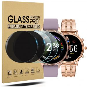Kalanka-2+2 Pièce Protection Écran Pour Fossil Gen 6 (2021)/Gen 5 (2020) Verre Trempé,Transparent Protecteur D'écran*2+Privacy Protection*2 Pour Fossil Gen 6/5 Men's (Women's) - Neuf