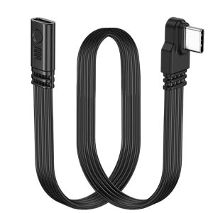 short flat cable usb type c 2.0 90 degree pd 65w usb c 2.0 short data cable usb type c flat data cable fast charging data cable data sync cable - Neuf