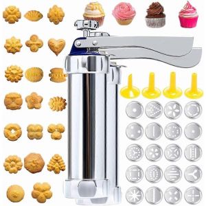 Machine À Biscuits Avec 20 Disques Et 4 Douilles À Pâtisserie Pour La Décoration De Gâteaux Et De Biscuits. - Neuf