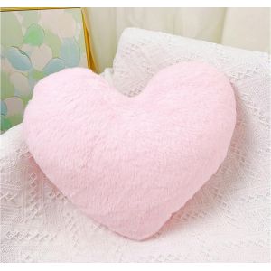 Cauc-Coussin Coeur 46 X 36 Cm Coussin Decoratif Oreiller Coeur, Coussin D&eacute;coratif En Peluche Chambre D'enfant, Coussin Canape Convient Pour Les Salon Lit, Rose - Neuf